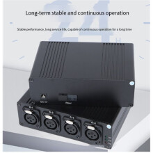4 CH Balanced XLR Audio over Fiber Extender over Single Mode SC Optical Fiber 20km Level Audio Transceiver US PLUG