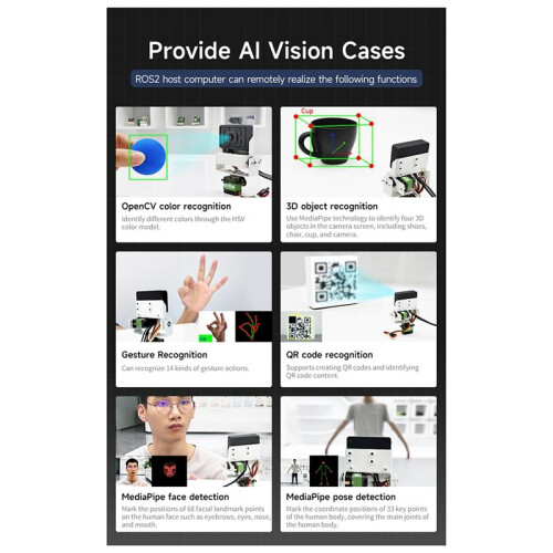 AI Visual Recognition ROS-WiFi Camera Module with ESP32-S3 Chip Support Wireless Video Transmission for ROS2 Robot Car B 1