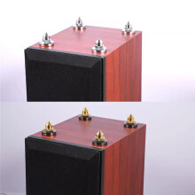 4 Stück 28 X 25 mm Lautsprecherständerfüße Fußpolster Aus Reinem Kupfer Lautsprecherbox Spikes Kegel Bodenfußnagel Silber