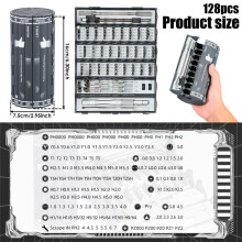 128-in-1 Screwdriver Set Highly Rigid Screwdriver with 6 Specialist Tools Easy to Grip Reusable Alloy Steel Screwdriver