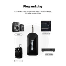 2,4G Kabelloser Instrumentenmikrofonempfänger mit Abnehmbarem Saugnapf, Lautsprechermikrofon für Musikinstrumente