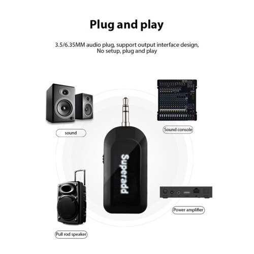 2.4G Wireless Instrument Microphone Receiver with Removable Suction Cup, Speaker Microphone for Musical Instruments