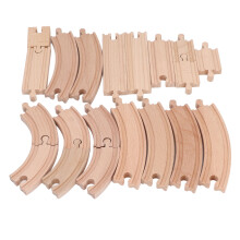 Kit de voies de train en bois éducatif pour tout-petits, pack d'extension pour la construction DIY