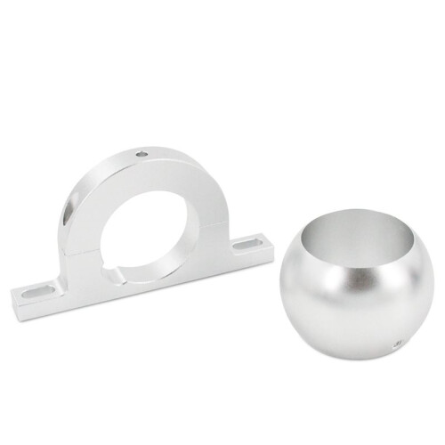 2" Swivel Base Floor Mount and 2" Column Polished Aluminum Keyed Steering Column 2