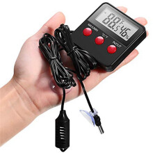 2 Pcs Reptile Thermometer and Humidity Gauge Reptile Terrarium Thermometer Hygrometer with Probes Indoor Outdoor