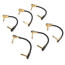 6 pezzi di cavi dorati con angolo retto da 1/4 di pollice, 15 cm (5,91 in)