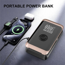 4-in-1 Auto-Startbooster met Luchtcompressor 150 PSI, Draagbare 6000 MAh Powerbank en Bandenpomp