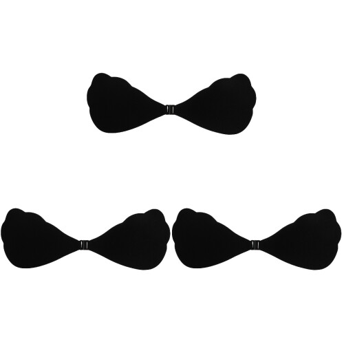3Pcs Black Invisible Breast Decal Comfortable Push Up Bra Sticker 1