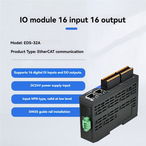 EDS-32A Series EtherCAT Remote IO Data Acquisition Module Ethernet Communication PLC Controller 16-Way 1