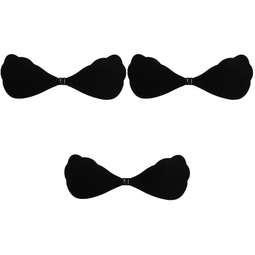 3Pcs Black Invisible Breast Decal Comfortable Push Up Bra Sticker 2