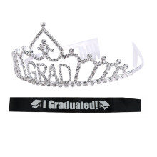 1Ensemble Ceinture Satin Argent Alliage