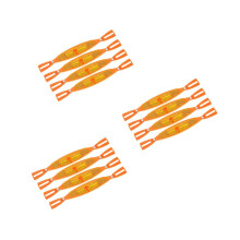 12Pièces Réflecteurs Rayons Pliables Orange Visibilité