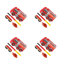 4Ensembles Décorations Pinata Camion De Pompiers Rouge Papier,