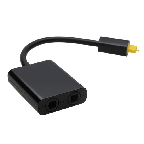 Fibre Optic TosLink Digital Audio Cable Splitter Split from 1 TV to 2 Devices 1
