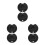 6Pièces Ponçeuse Tête Champignon Aluminium Pour Queue De Billard Noir 7