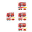 4Ensembles Décorations Pinata Camion De Pompiers Rouge Papier, 7