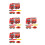 4Ensembles Décorations Pinata Camion De Pompiers Rouge Papier, 9