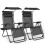 Birchtree BIRCHTREE Set of 2 Sun Recliner with Canopy SR06 Black 1