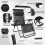 Birchtree BIRCHTREE Set of 2 Sun Recliner with Canopy SR06 Black 3