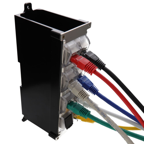 TUK DIN Rail 8 Port Cat6A IDC Punch Down Patch Panel Shielded 1