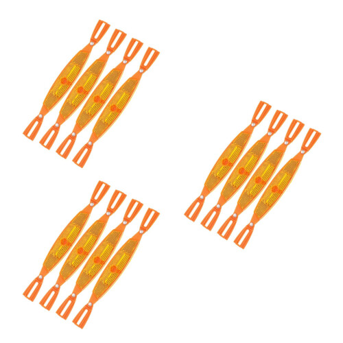 12Pièces Réflecteurs Rayons Pliables Orange Visibilité 1
