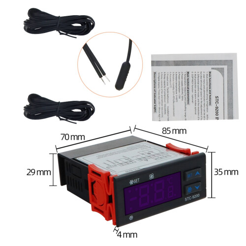 STC-9200 Digital Temperature Controller Thermoregulatorre with Frigeration Defrost Fan Alarm Function AC 220V 2
