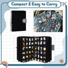 Enamel Pin Display Book Pin Collection Binder Holder Trading Book Display Boards Brooch Pin Storage Organizer Album
