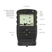Portable Fish Finder Ice Fishing Sonar Sounders Alarm Transducer Fishfinder 0.7-100m Fishing Echo-Sounder