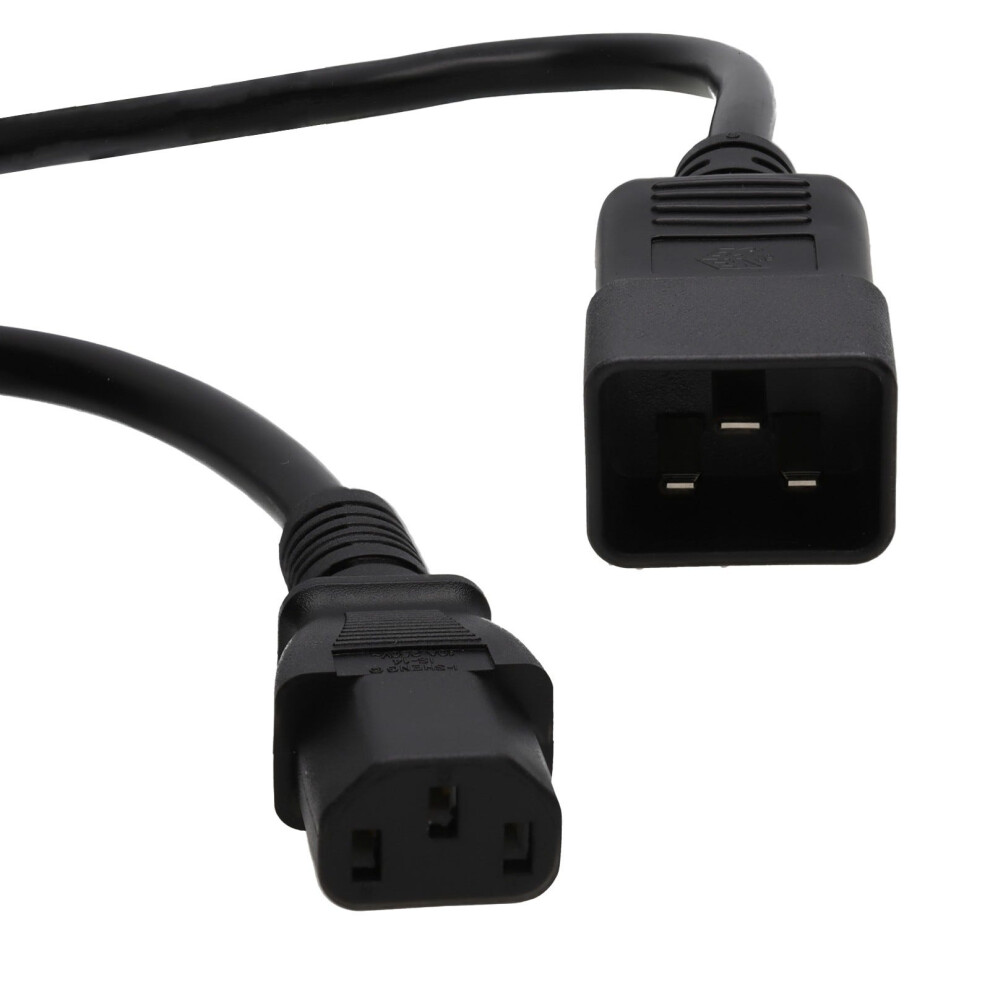 Kenable Power Cable Male To Female Ups C20 To Iec C13 1.5Mm Lead 3M Black