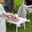 Outdoor Folding Table, Portable Folding Table, Camping Picnic Table, Rectangular Household Dining Table 6