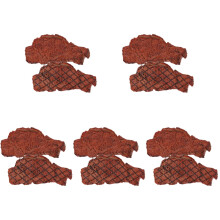 10Pcs Premium Brown Fake Steak Simulation Toy for Restaurants Decor