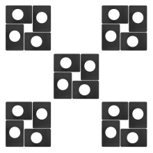 20Pcs Black Door Latch Reinforcement Plate Stainless Steel for Repairs