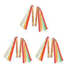 6Pièces Baguettes Dandiya En Bois Multi Usage Pour Pratique Et Jeu