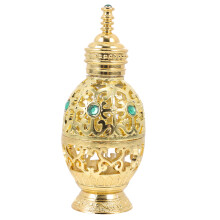 2Pièces Flacon Parfum Doré Moyen-Orient, Bouteille Vide Élégante