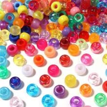 Kandi Beads Bulk for DIY Crafting Jewelry Making Kandi Bracelets 6x9mm About 1800Pcs,Dark Color
