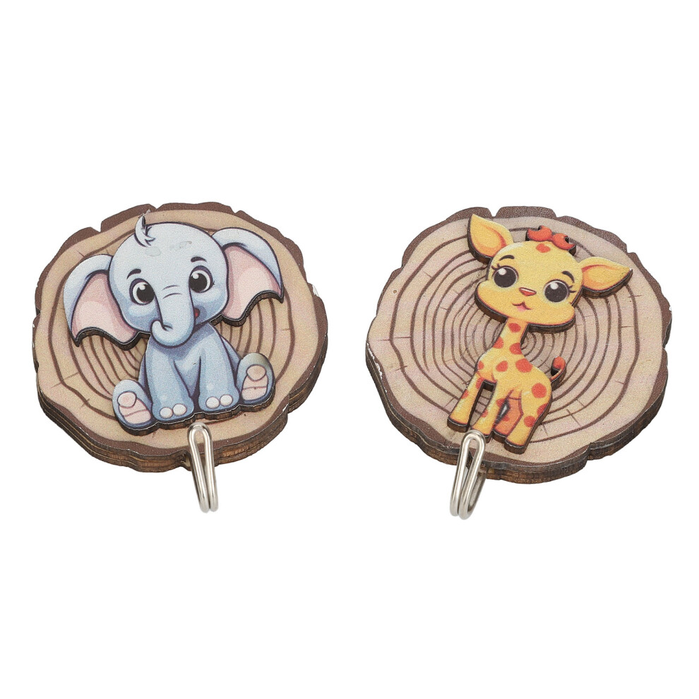 Wooden Self Adhesive Kids Hooks