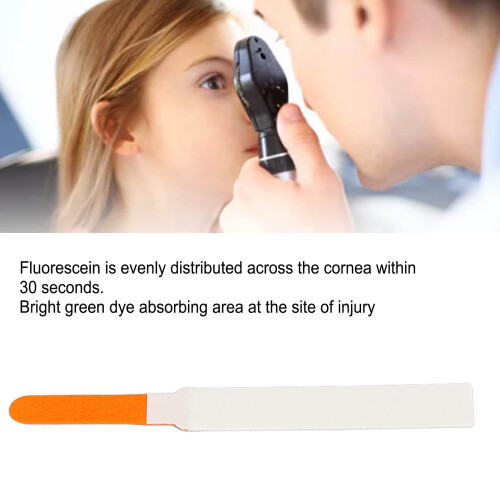 10pcs Ophthalmic Fluorescein Touch Strips for Eye Surface Examination 2