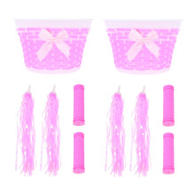 4Ensembles Accessoires Enfant Décor Rose Panier Manchons