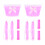 4Ensembles Accessoires Enfant Décor Rose Panier Manchons 1