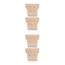 4Pcs Rustic Light Yellow Wood Corbels Decorative Brackets for Shelves