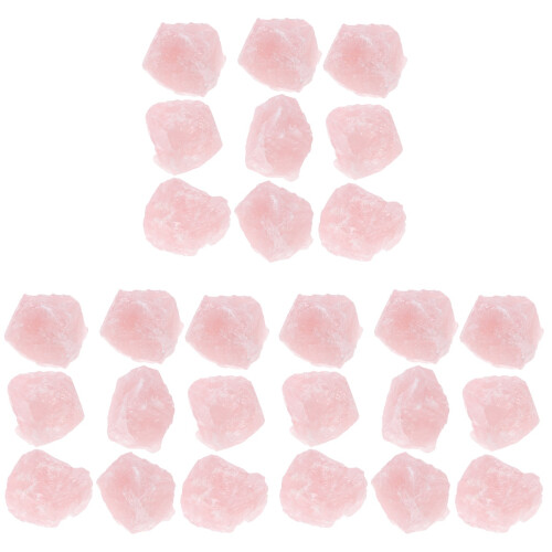 3Pcs Pink Crystal Stone Collection Decorative Ornaments for Tables