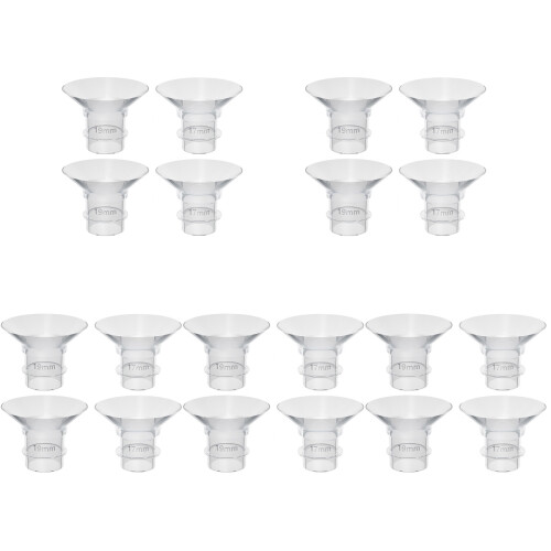 20Pcs Reusable Transparent Silicone Flange Inserts for Breast Pump Kit