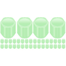 48Pcs Light Green ABS Car Tire Valve Caps Glow in The Dark Stem Covers