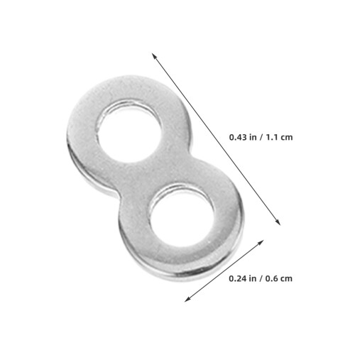 120Pièces Connecteurs 8 Figure En Inoxydable Argent 1
