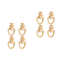 8Pcs Sturdy Brass D Rings for Bag Making Golden D Buckles with Swivel
