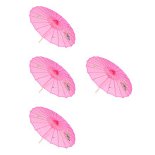 4Pièces Parasol Pliable Rose Artisanat Raffiné Pour Usage Scénique