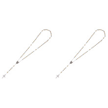 2Pièces Beads Chapelet Acier Vintage