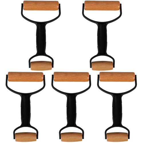 5Pcs Durable Wood Plastic Rolling Pin Dual Ends Pastry Baking Tool