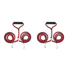 2Pcs Dual Dog Leash Red Reflective Strong Nylon Rope for Small Dogs