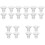 20Pcs Reusable Transparent Silicone Flange Inserts for Breast Pump Kit 4